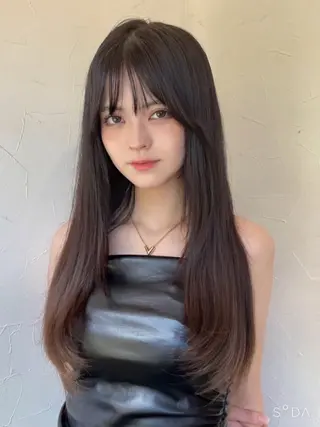 ロング カラー 髪質改善・小顔カット 🌺tsugumiのヘアスタイル