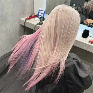 ロング カラー いろあそび 八王子所属・きぃちゃん/八王子 /ハイトーンカラーのヘアスタイル