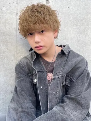 カラー パーマ ヘアアレンジ メンズ ✨【公式】渋谷メンズ サロン BLUCK✨のヘアスタイル