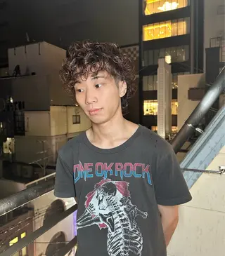 パーマ 艶髪カラー/レイヤ ー支持No.1renのヘアスタイル