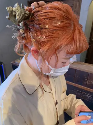 ミディアム カラー ヘアアレンジ botan KOZUEのヘアスタイル