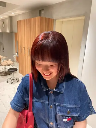 ロング カラー ヘアアレンジ ボブ/まつ毛パーマ 🫧kaede🫧のマツエク・マツパデザイン