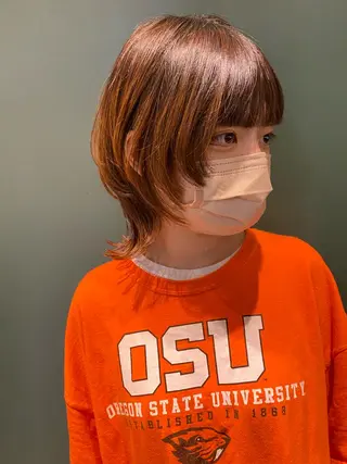 セミロング カラー ヘアアレンジ TOPSTYLIST 🇬🇧JIMMYのヘアスタイル