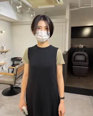 ショート カラー パーマ* 顔まわり似合わせのヘアスタイル