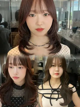 ロング 韓国レイヤー🇰🇷 ことこのヘアスタイル