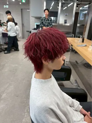 ショート カラー パーマ メンズ メンズ🐺カラー／ 垢抜け🔥木村晴希のヘアスタイル
