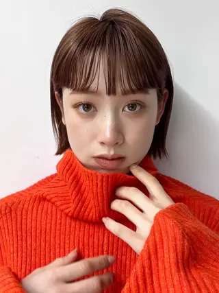 ミディアム 阿久津真衣 似合わせカットのヘアスタイル