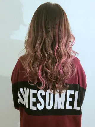 ロング カラー ヘアアレンジ 成瀬 弘光のヘアスタイル