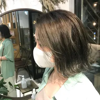 ショート カラー pu+on. nailworks所属・fuyumi / ニュアンスネイルのネイルデザイン