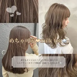 ロング カラー ナチュラルベージュ 🧸yuuna🧋のヘアスタイル