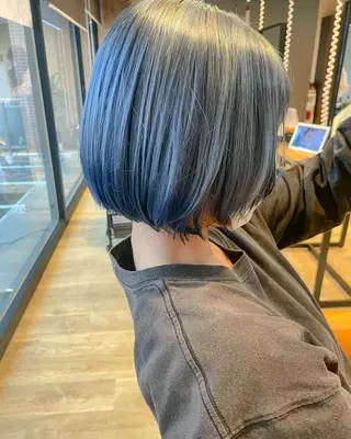 ミディアム カラー パーマ 髪質改善/ブリーチ 田代 龍我のヘアスタイル