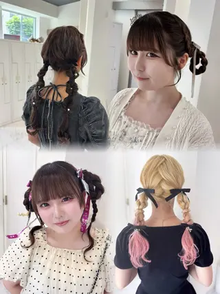 ロング ヘアアレンジ Ayu🍯/名駅/ブ リーチカラー/ヘアメのヘアスタイル