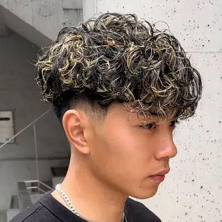 ショート パーマ メンズ メンズサロン/川越/ モリワキフウガのヘアスタイル