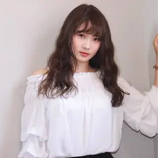 ロング カラー パーマ 上川 美幸のヘアスタイル