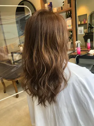セミロング カラー 💎エクステ専門店 BIZE梅田🇰🇷のヘアスタイル