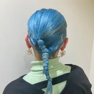 ミディアム カラー ヘアアレンジ 大石 陽菜のヘアスタイル