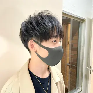 メンズ スパイキーショート 大人パーマ 丸山のヘアスタイル