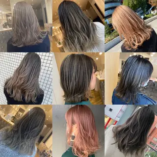 セミロング カラー AVANCE京橋所属・ハイトーンヘア/ 島崎　タクミのヘアスタイル