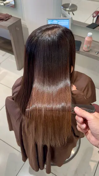 ロング カラー パーマ 艶髪&韓国風パーマ は是非⭐︎新島英猛のヘアスタイル