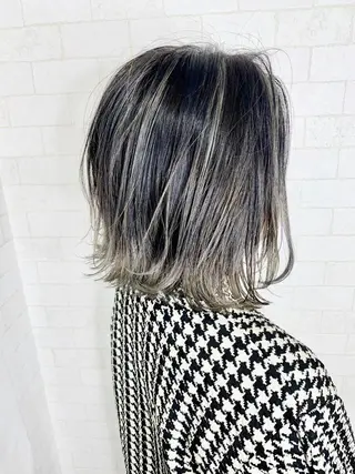 ミディアム カラー 神野 雅樹のヘアスタイル