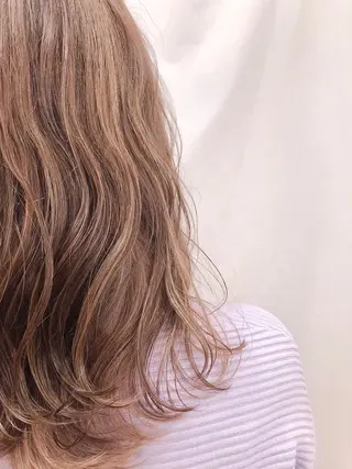 ミディアム カラー Nyne所属・🍀失敗しない 縮毛矯正熊谷竜馬🍀のヘアスタイル