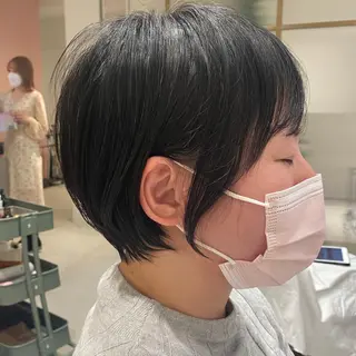 ショート カラー パーマ 小野寺瑞希 /最小顔カットのヘアスタイル