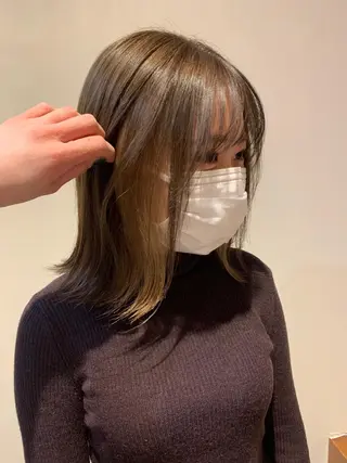ミディアム カラー ヘアアレンジ 🍑明石 桃🍑のヘアスタイル