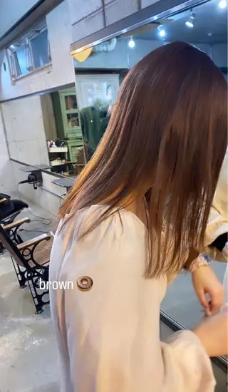 ミディアム カラー ヘアアレンジ 心斎橋美容室 Junのヘアスタイル