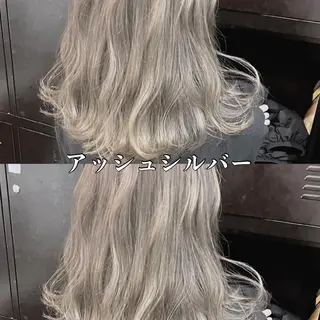 セミロング 🌈カラー特化 ハイトーンけいと🌈のヘアスタイル