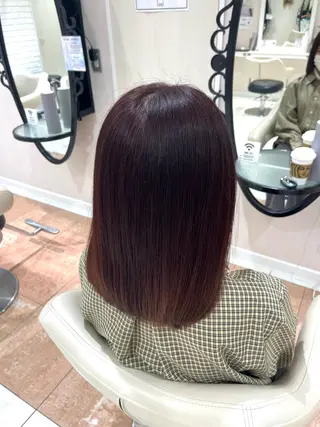 ミディアム カラー 鵤木 朋香のヘアスタイル