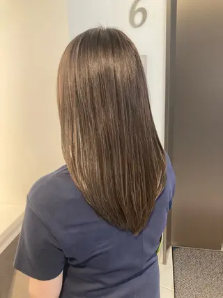 セミロング ✨色持ちの良い艶 カラー✨蟹江真世のヘアスタイル