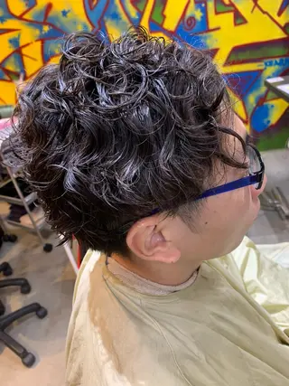 パーマ メンズ ⚡️メンズパーマ特化 mens支持◎/忠地のヘアスタイル