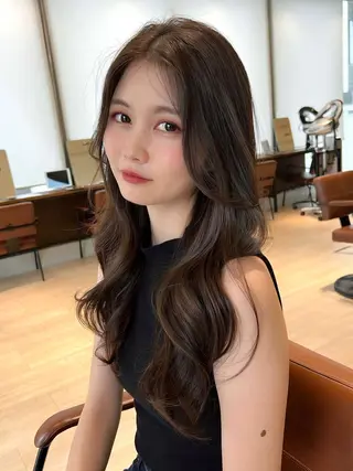 ロング 韓国ヘア♡ 顔まわりカットayaのヘアスタイル