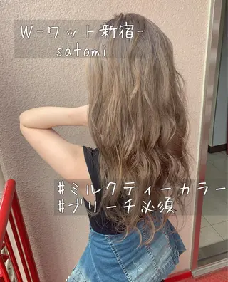 ロング 淡色ふんわりhair 新宿satomiのヘアスタイル