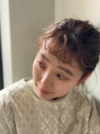 パーマ 美髪ストレート 川本雄己のヘアスタイル