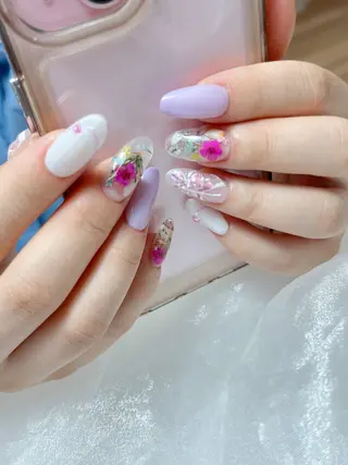 ネイル candy nail 韓国風ワンホンネイルのネイルデザイン