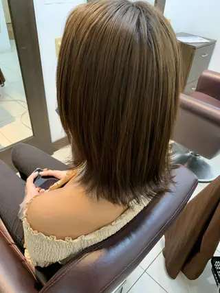 ミディアム カラー アレンジ&ショート 💙YUKINOのヘアスタイル