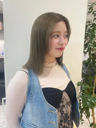 カラー AO所属・RISAKO 艶髪モテヘア🎀府中のヘアスタイル