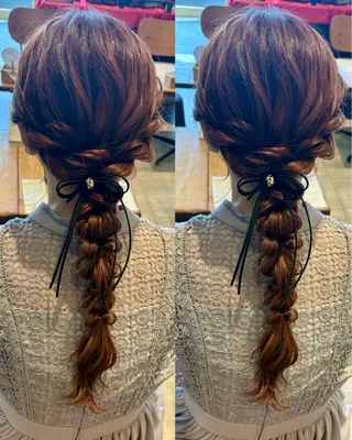 ミディアム ヘアアレンジ 高橋 乙葉のヘアスタイル