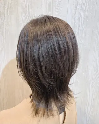 ミディアム カラー ヘアアレンジ HUENEST アカデミーサロンのヘアスタイル