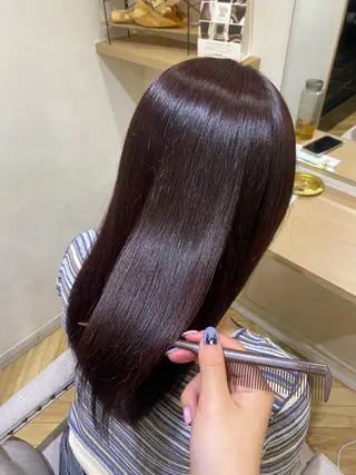 セミロング カラー 韓国ヘア・カラー 🩵SHIZUKUのヘアスタイル