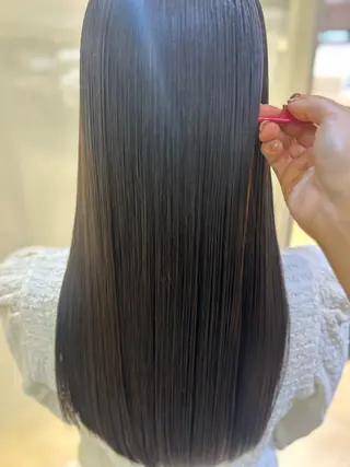 ロング パーマ 艶質改善/縮毛矯正 ササキナツミのヘアスタイル