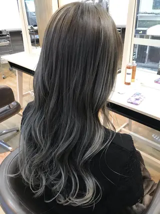 セミロング カラー パーマ ナガミネアリサ/ 学芸大学/海外ヘアのヘアスタイル