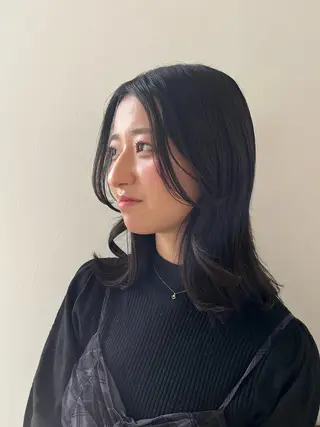 ミディアム 原口 桃歌のヘアスタイル