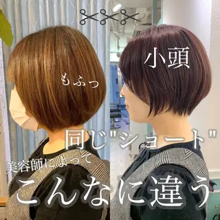 ショート カラー 伊 杏のヘアスタイル