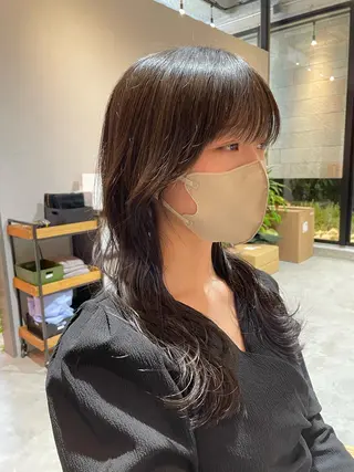 セミロング 三好 祐希のヘアスタイル