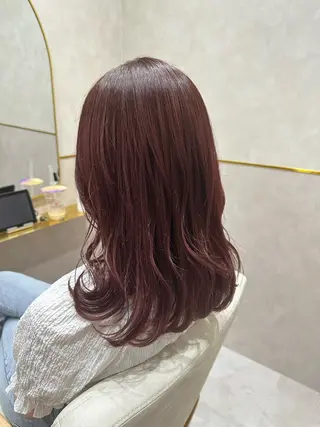 ミディアム 縮毛矯正💎髪質改善 レイヤー✨山内健太郎のヘアスタイル