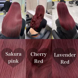 カラー 🍒レイヤーカット/ 暖色カラー🍒のヘアスタイル