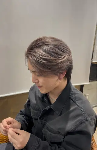 ミディアム カラー メンズ 海外デザイン🇺🇸 石渡諒太のヘアスタイル