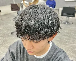 パーマ メンズ 小川 康生のヘアスタイル